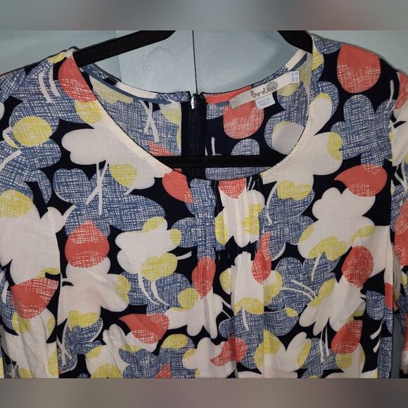 Boden‎ Floral Print Blouse Top 3/4 Sleeve Colorful Flower Pattern Casual - Picture 7 of 8